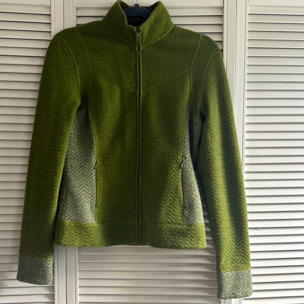 Prana Green Fleece Jacket